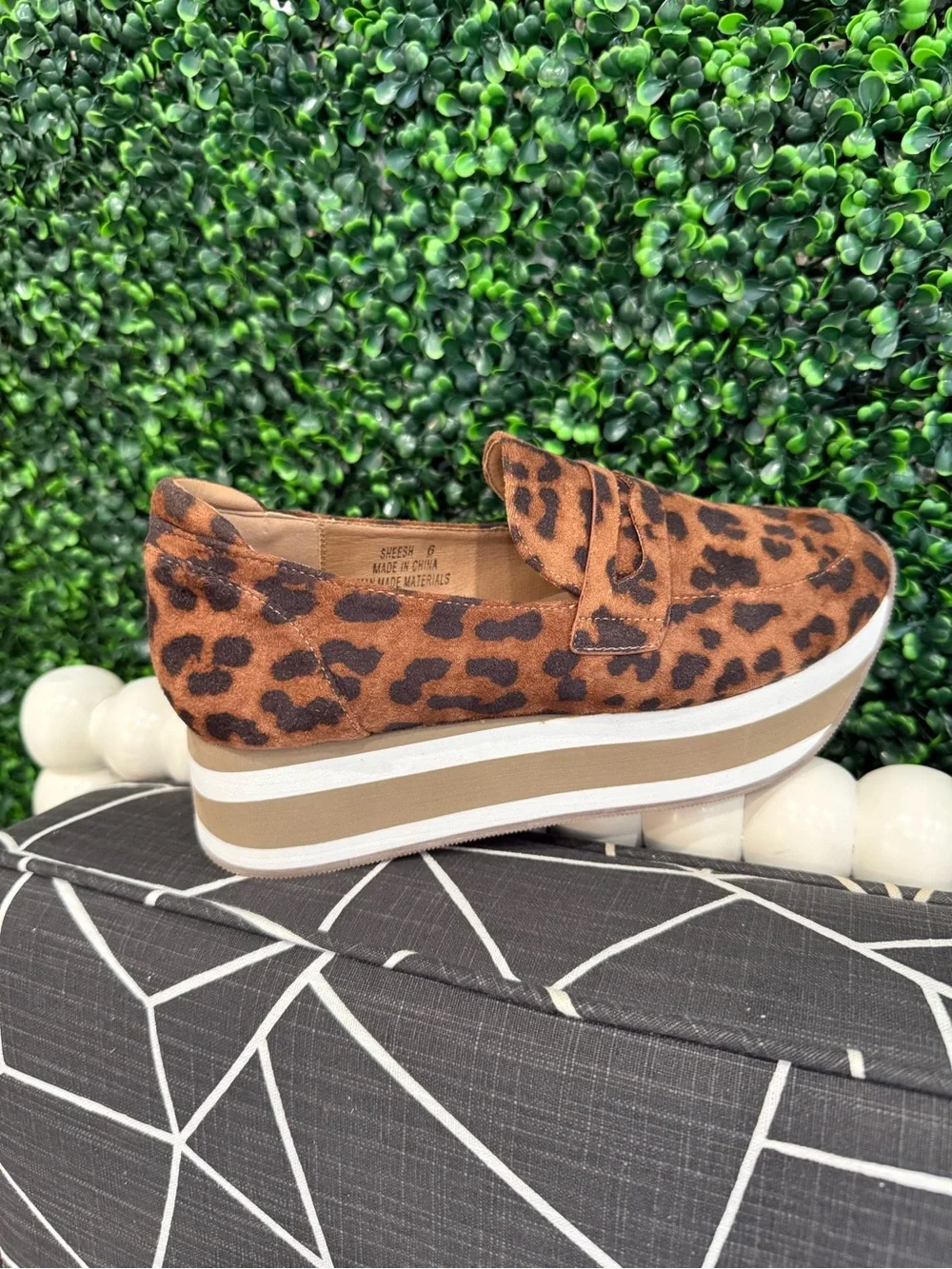 NEW Corkys Sheesh Leopard Platform Loafers